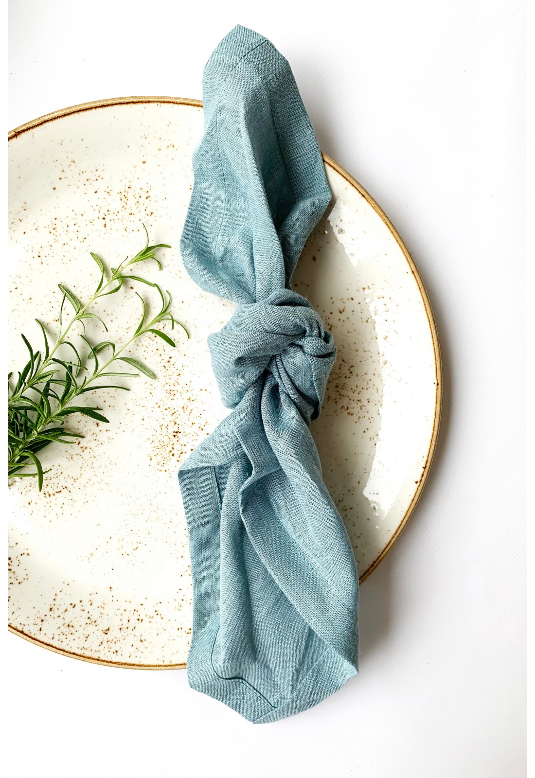 Light Dusty Blue Linen Cloth Linen napkins for Weddings, Dinner Parties