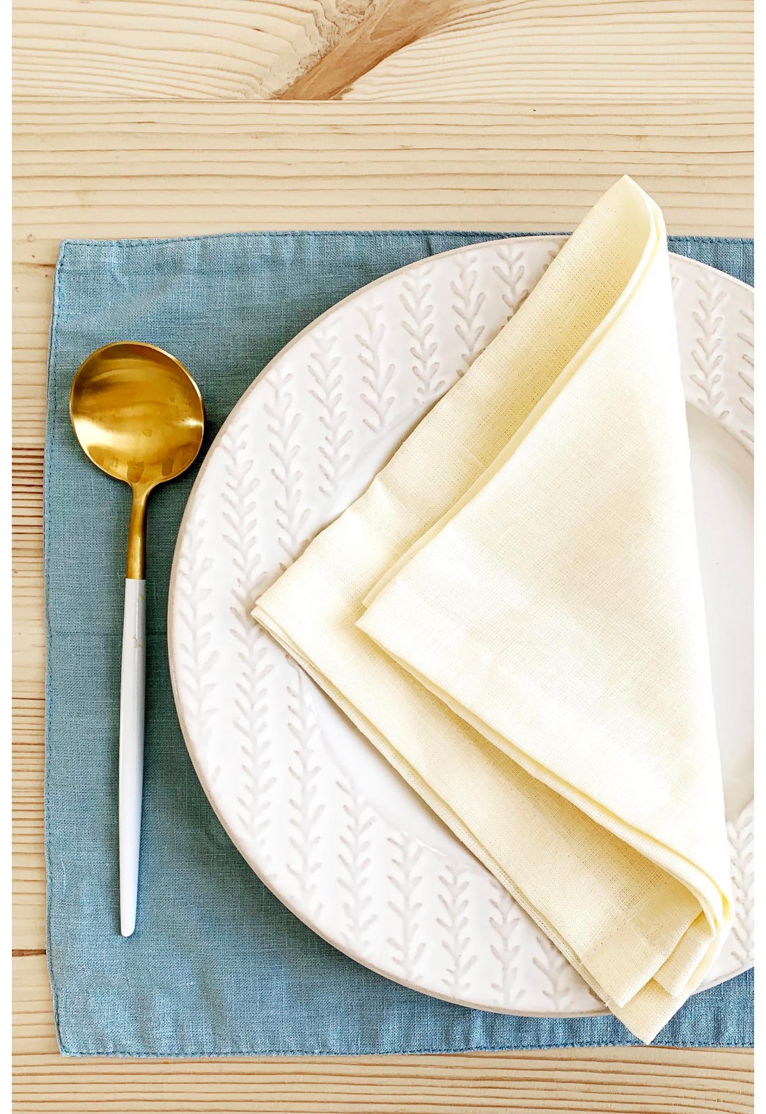 dusty blue placemats