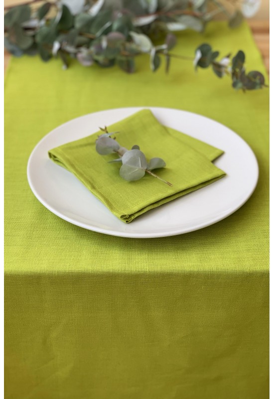 Forest Green Linen Table Runner - Weddings and Everyday Use