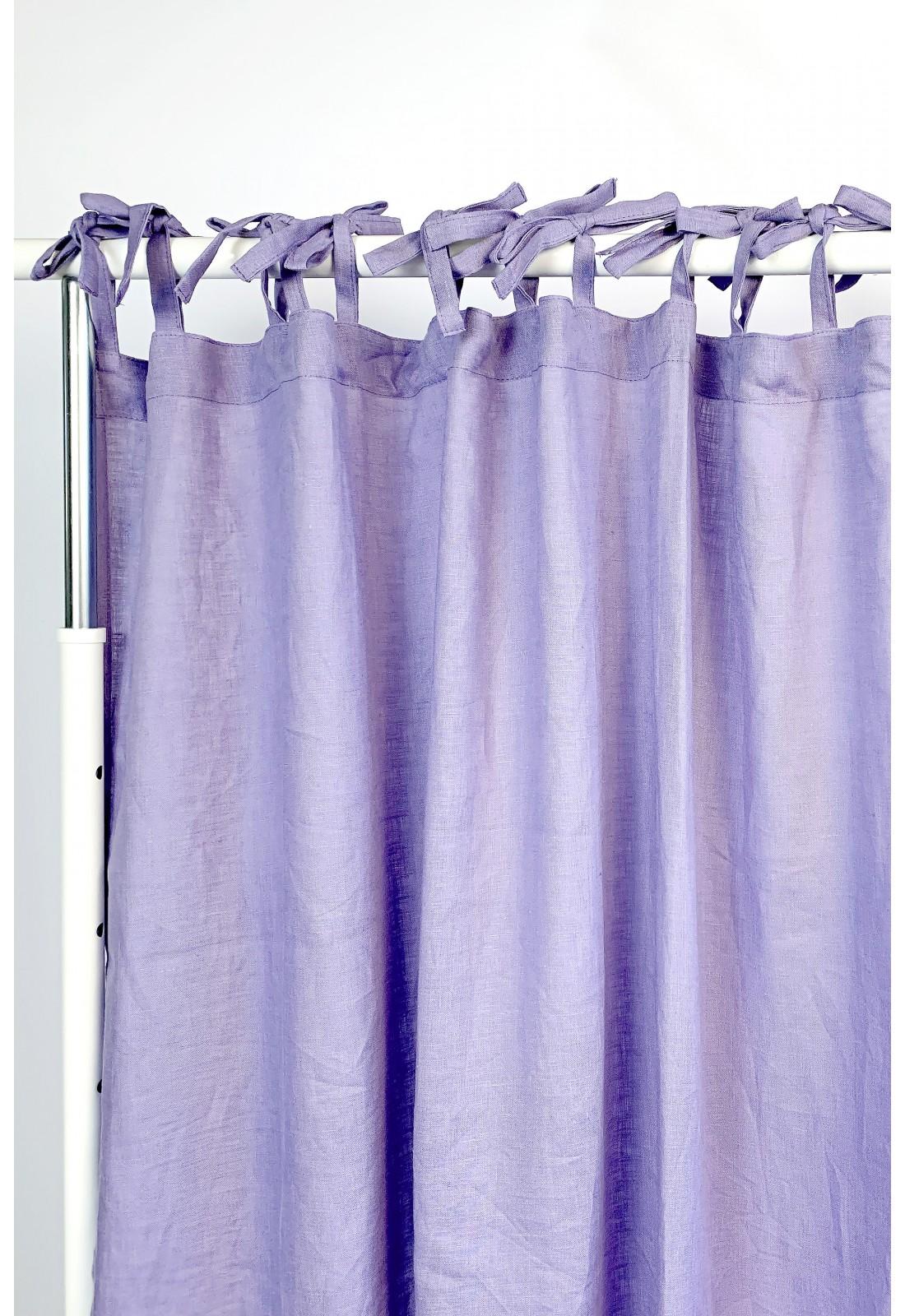 Linen cafe curtains Short panels Rod pocket Tab top Ties Hidden tabs