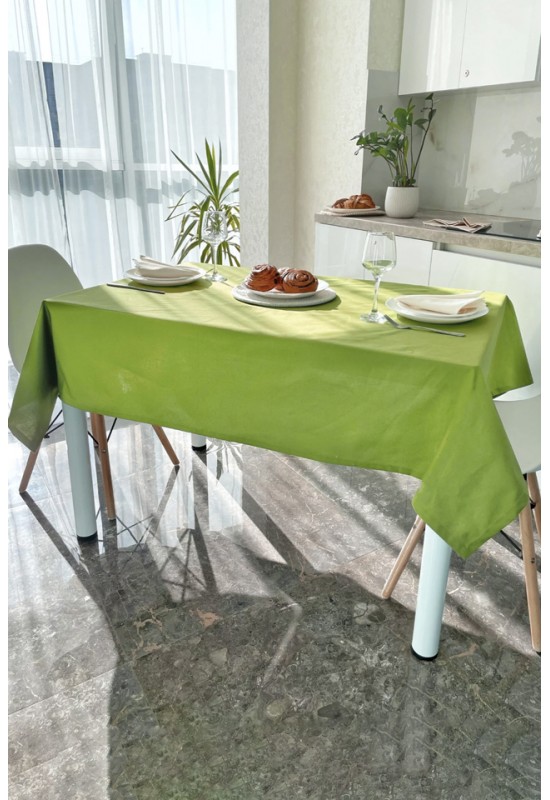 Linen Cloth Napkins for Dinner Chartreuse Light Green Table Setting