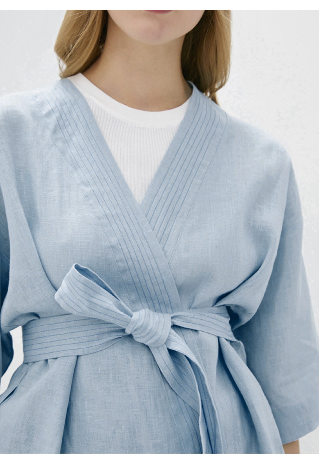 Linen Short Kimono, Summer Linen Jackets