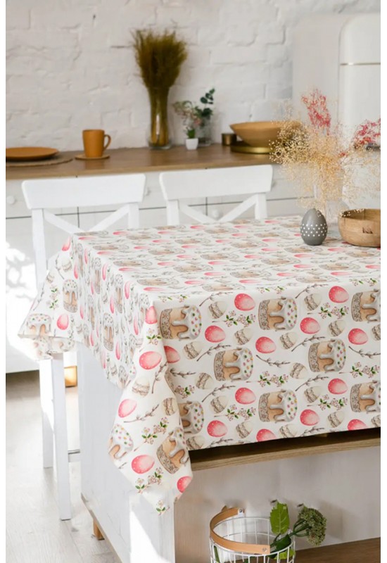 Waterproof cotton tablecloth | 4 Easter prints