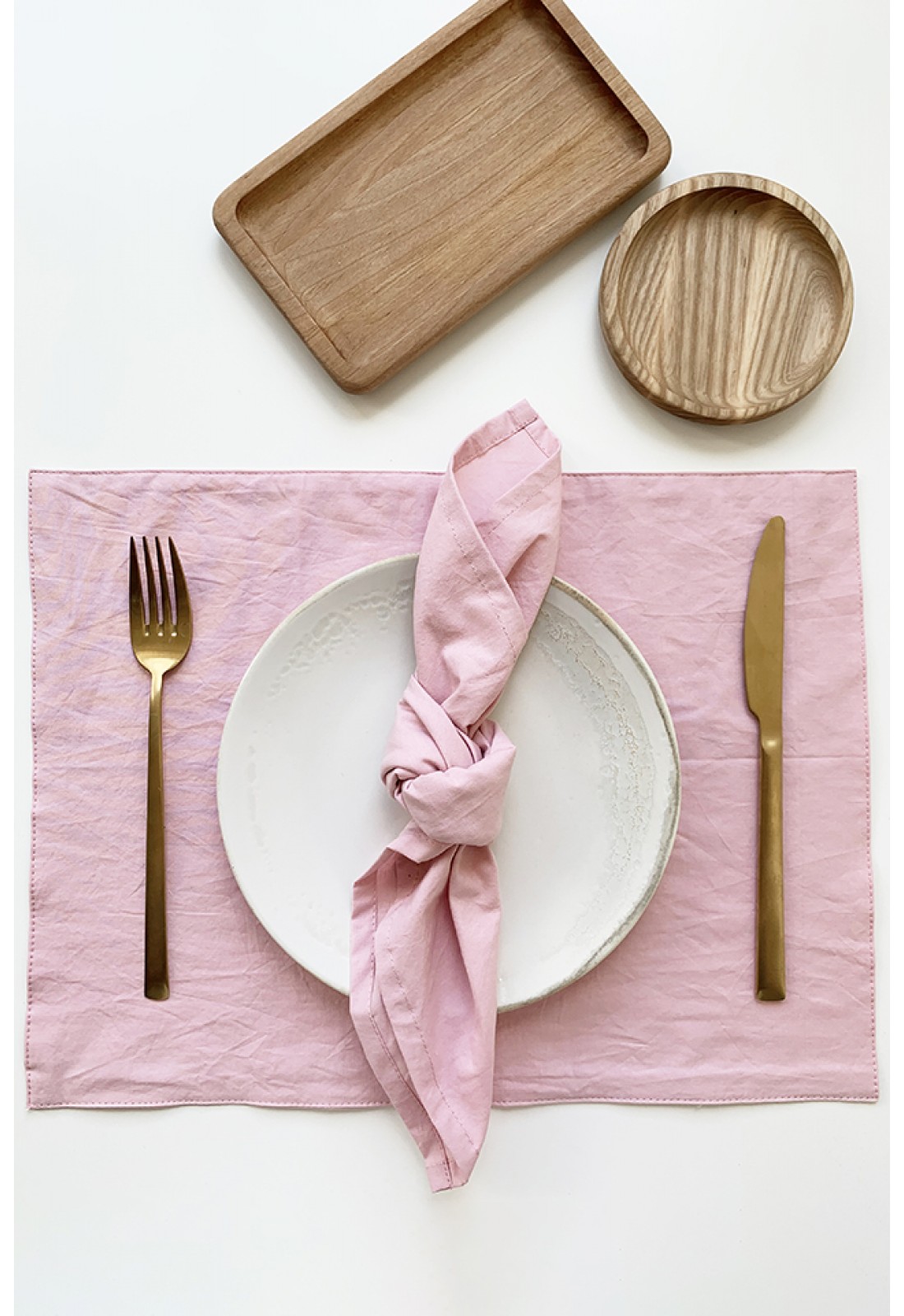 Cloth Cotton Napkins Set of 2 - Baby Pink