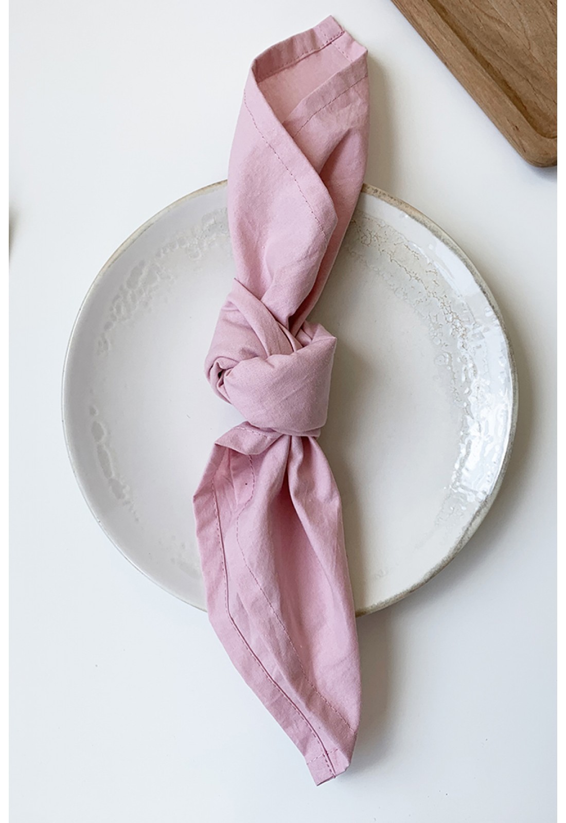 12pc 40x40cm Cotton Cloth Napkins Family Dinner Kitchen Pink Tea