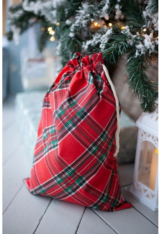 Christmas Cotton Drawstring Bag