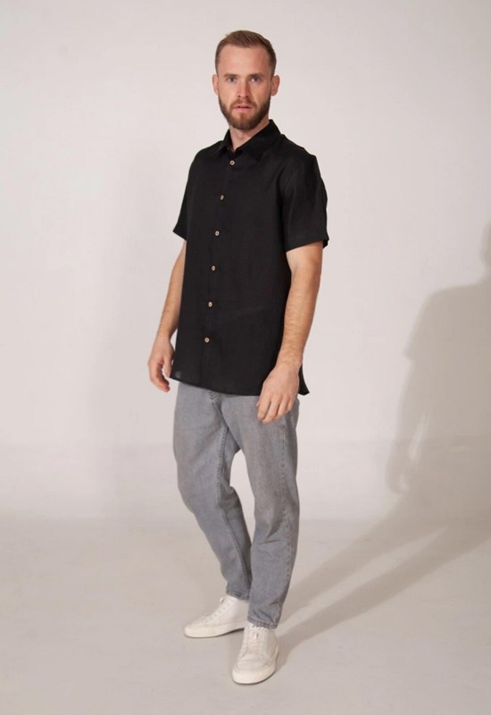 Black Linen Shirt – Casual & Stylish