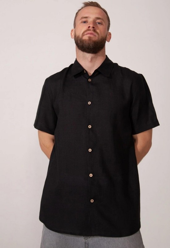 Black Linen Shirt – Casual & Stylish