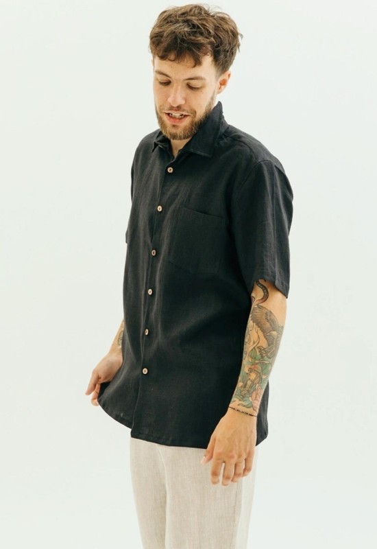 Black Linen Shirt – Casual & Stylish