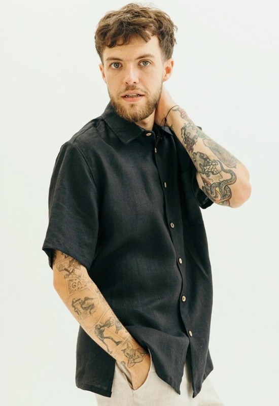 Black Linen Shirt – Casual & Stylish