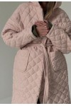 Quilted Linen Coat for Women