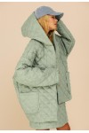 Hooded Quilted Linen Jacket