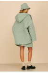 Hooded Quilted Linen Jacket