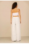 Oversized Quilted Linen Pants