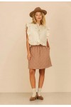 Quilted Linen Mini Skirt for Women