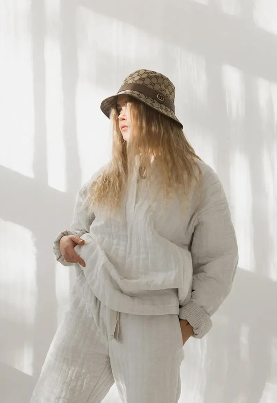 Oversized Linen Hoodie for Women